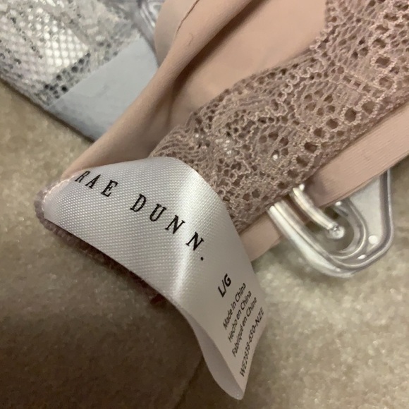 Rae Dunn set of 5 lace back silky thong panties, new, large - Picture 9 of 9